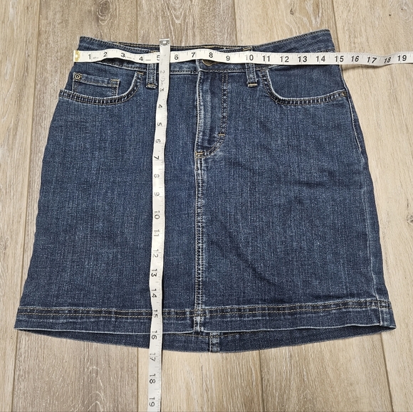 Lee Mini Skirt Denim Blue Jean Mid Rise Skort Women's 6 Western Casual Classic - Picture 2 of 11